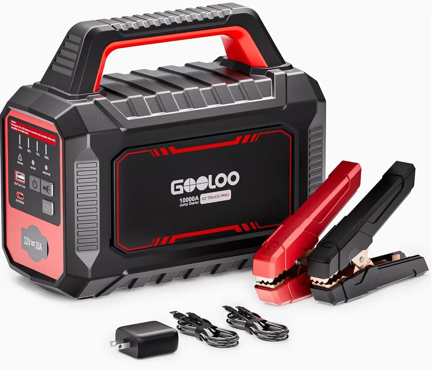 Avviatore di Emergenza GT Truck PRO 10000A con Ricarica Rapida 65W, Batteria Portatile da 64000mAh per Auto (per Tutti i Veicoli a Benzina e Diesel)