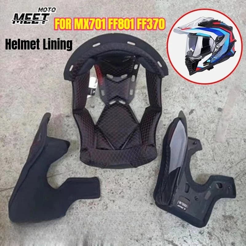 Rivestimento Interno per Casco Moto LS2 FF801 FF370 MX701, Accessori di Ricambio Originali per Casco