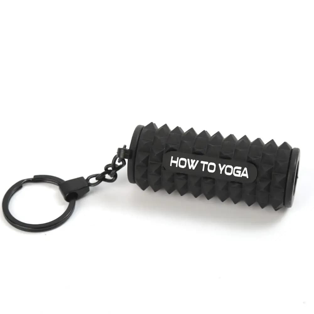 Massage with fingers Mini keyring with foam roller Silicone muscle relax Muscle relax Keichain foam roll shape shoe Decoration Sports style