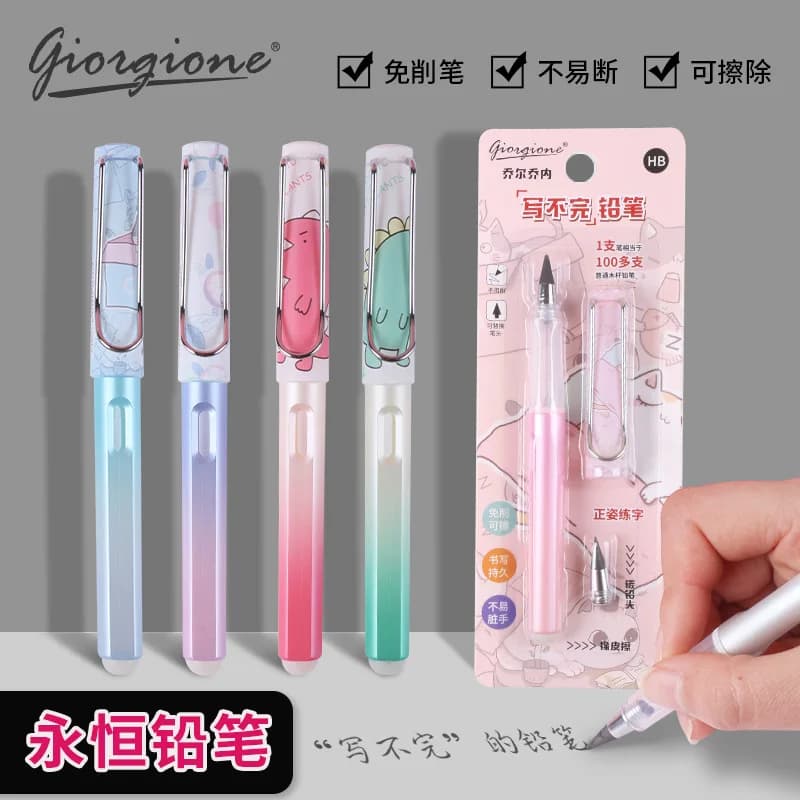 Infinity Pencils No Sharpening Eternity Pencils No Ink Kawaii Unlimited Pens Art Supplies School Stationery Nib Eraser