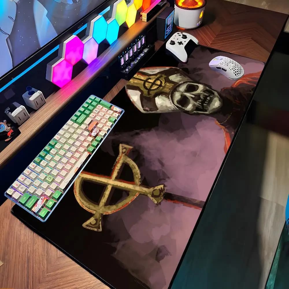 band gothic G-Ghost Heavy Metals Mouse Pad Large Rubber Tablepad PC Game Mousepad Laptop Desk Pad XXL Non-slip Computer Keyboard