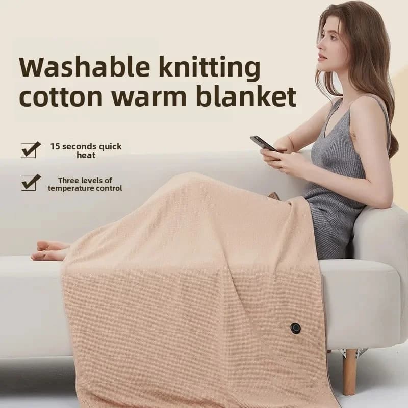 Portable Multi-Use Cross-Border Explosion Washable USB Car Outdoor Camping Office Heating Blanket Warming Heating Blanket Shawl