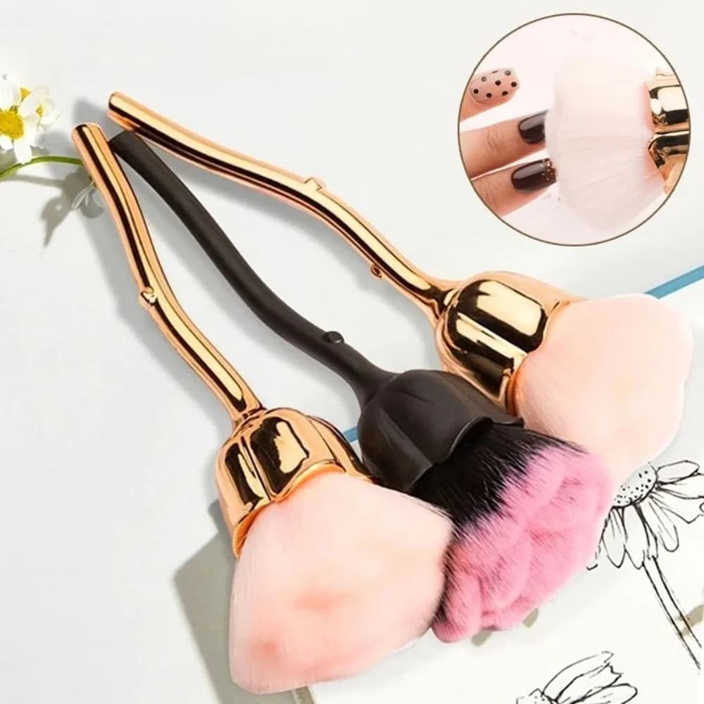 Pink Soft Brush for Manicure, Nail Polish Brush, Gel Polish Cleaning Brush, Nail Cleaning Tool, Nails Accessories