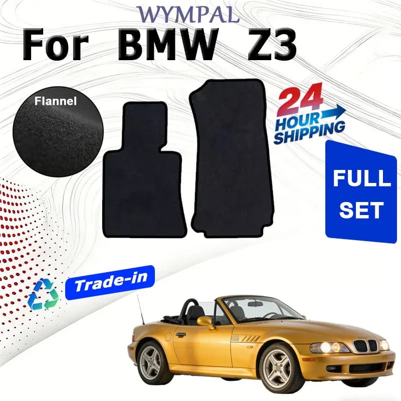 Tappetini in flanella per auto compatibili con BMW Z3 (E36) 1996-2002, antiscivolo, eleganti, inodore, ignifughi e impermeabili