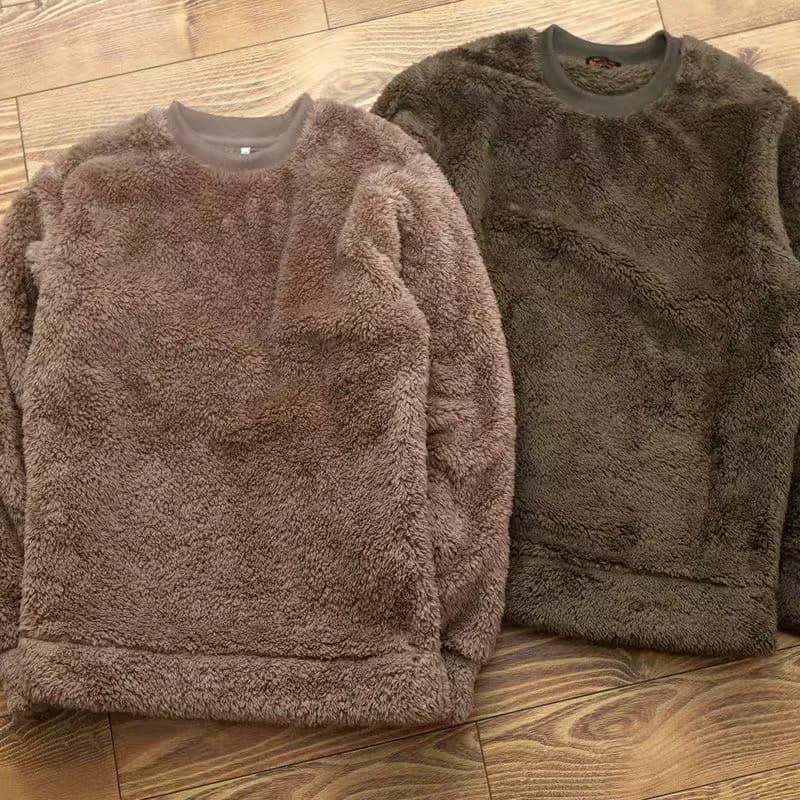 Felpe con cappuccio in morbido velluto di peluche da uomo Autunno Inverno Caldo pullover in pile di corallo double-face INS Cappotto maschile confortevole casual Nuovo