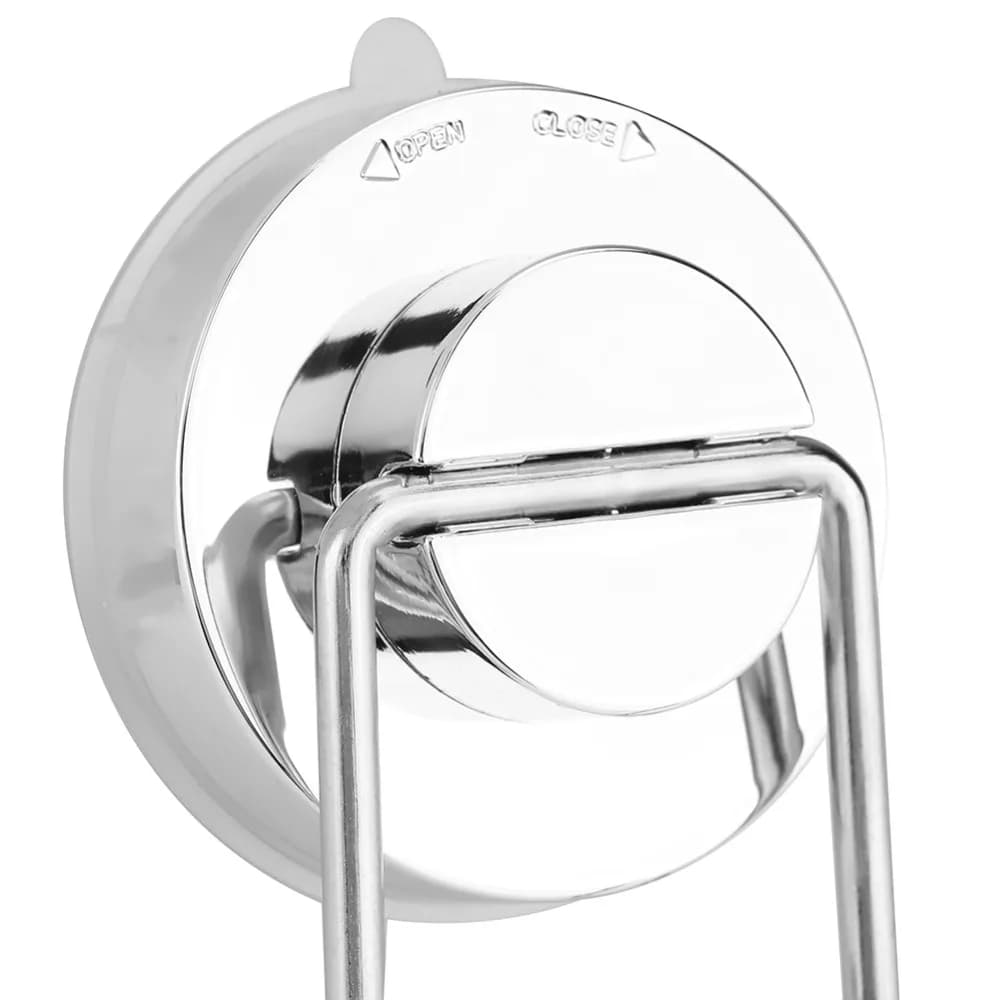 Stainless Steel Suction Cup Hooks No Drill Design ABS Material Wall Hooks Strong Suction Removable Heavy Duty Hooks For Shower