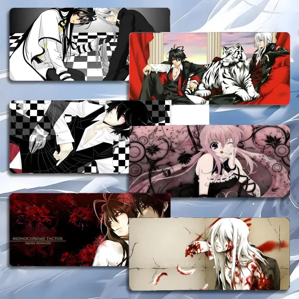 Cool Beautiful Anime M-Monochrome Factor Mouse Pad Mousepad Large Gaming LockEdge Thickened PC Table Desk Mat