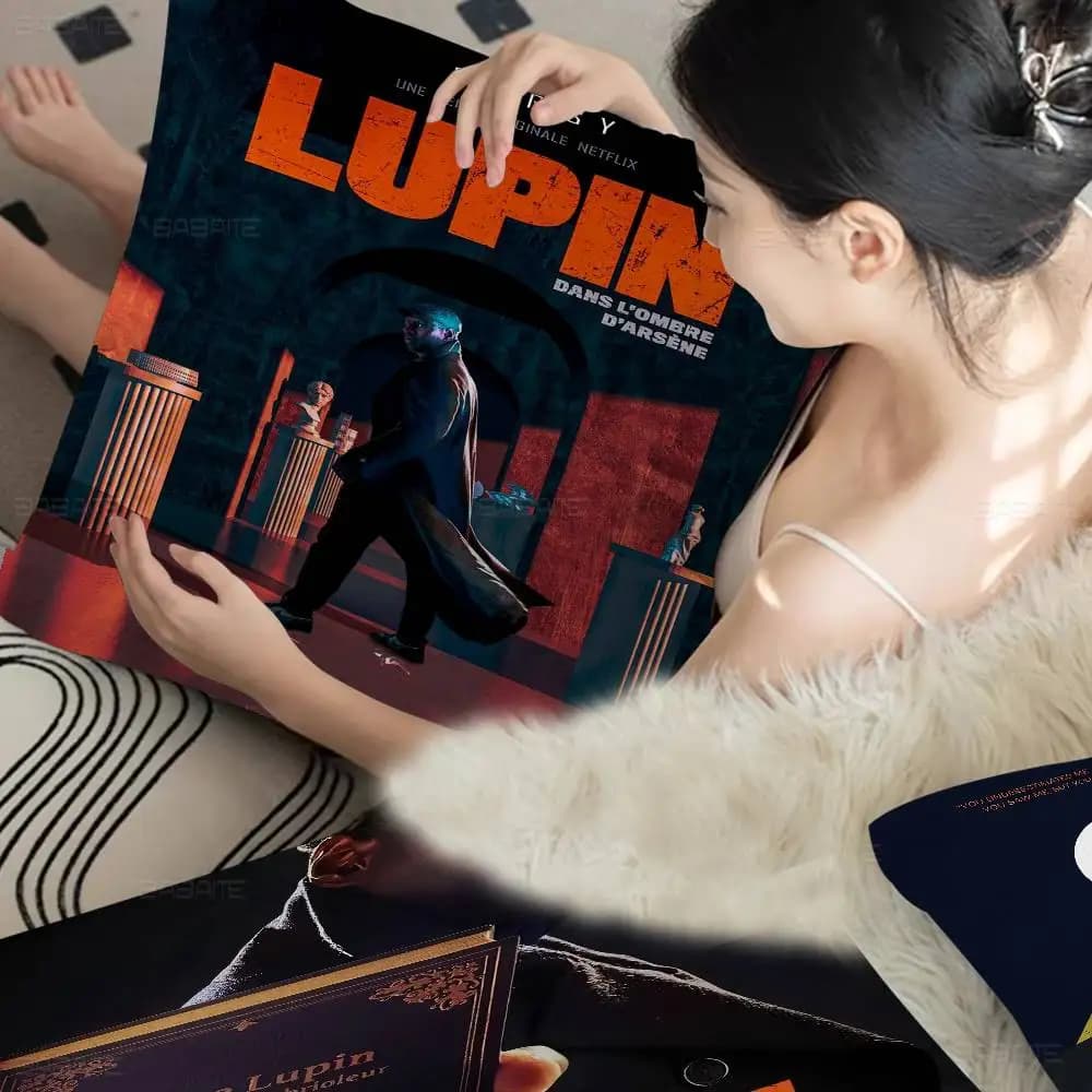 Fodera per cuscino L-LUPIN TV per camera da letto e soggiorno, fodera decorativa per cuscino da divano