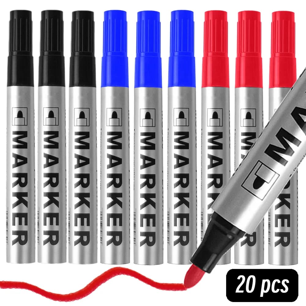 Permanent Paint Pen Black Waterproof Pneumatic Pencils Pen for Tires Fast Drying Signing Pens Stationery Supply