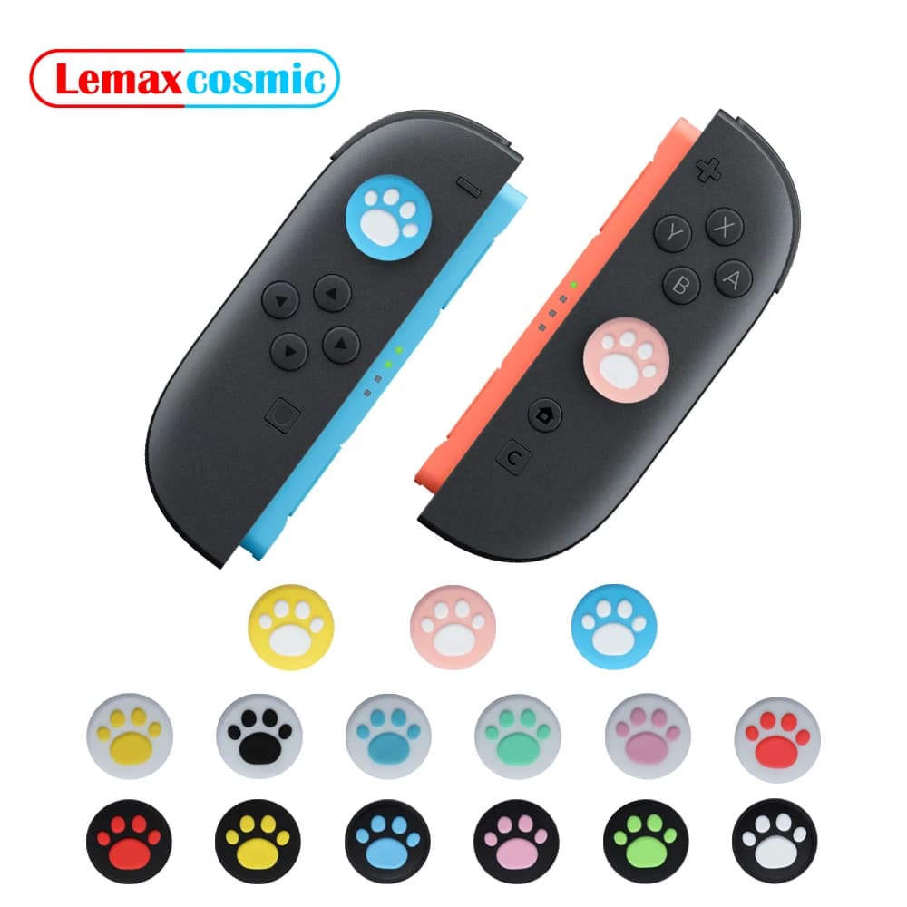 Controller Silicone Thumbstick Grip Caps Cat Paw Thumb Stick Cap Joystick Cover Case per Nintendo Switch 2 Joycon NS Joy-Con 2