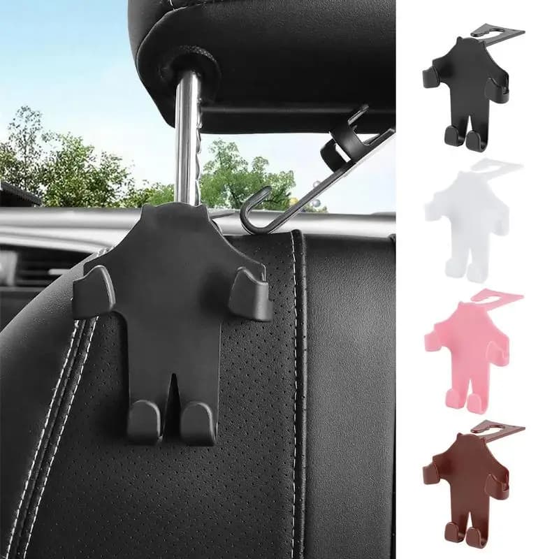 Ganci per seggiolino auto rotazione gancio per poggiatesta per auto con supporto per telefono ganci per poggiatesta supporto per borsa 2 In 1 poggiatesta per sedile posteriore per auto