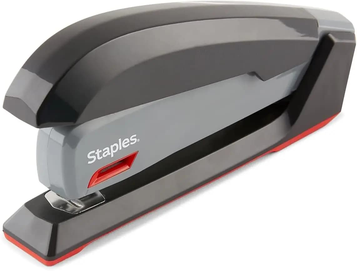 Cucitrice da Tavolo One-Touch Liscia, Capacità a Striscia Piena, Grigio/Nero/Rosso - Cucitura a Basso Sforzo per Casa e Ufficio
