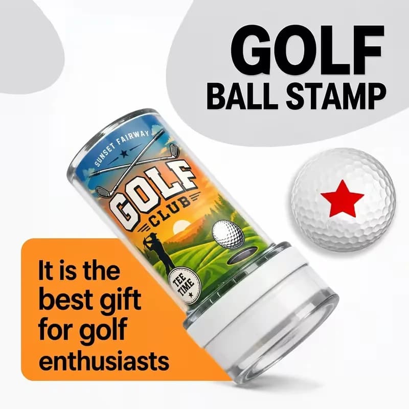 Professional Golf Ball Stamp Waterproof Fade‑Proof Quick Dry Ink Seal Colorful Shell Custom Marking Tool Sport Accessory Gift