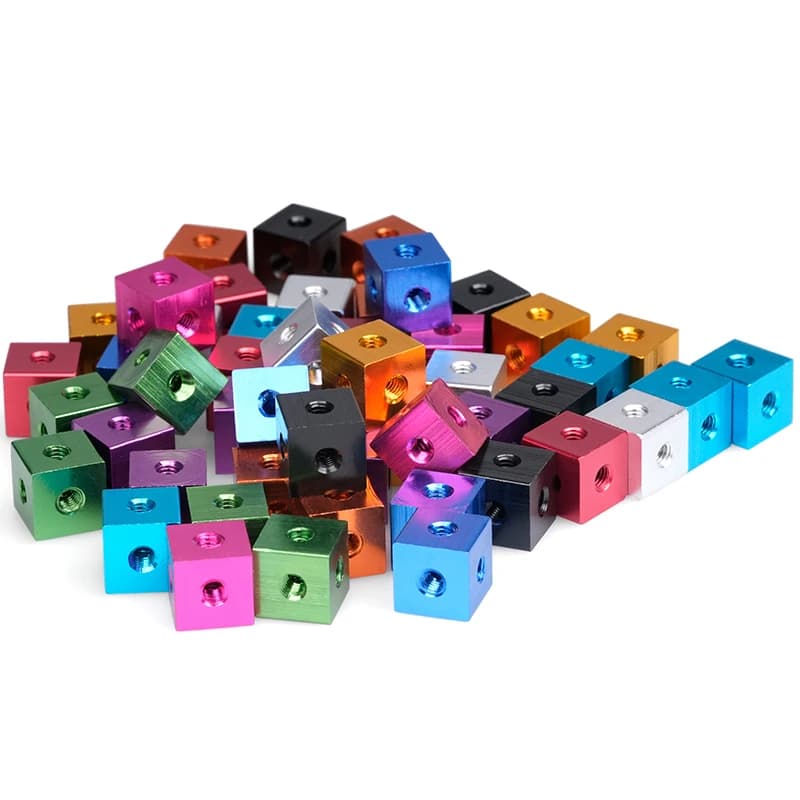 10x10x6/10mm dado esagonale M3M4M5M6 vite dado cubo connettore a blocco fisso su tre lati accessorio stampante 3D fai da te vite custodia in acrilico