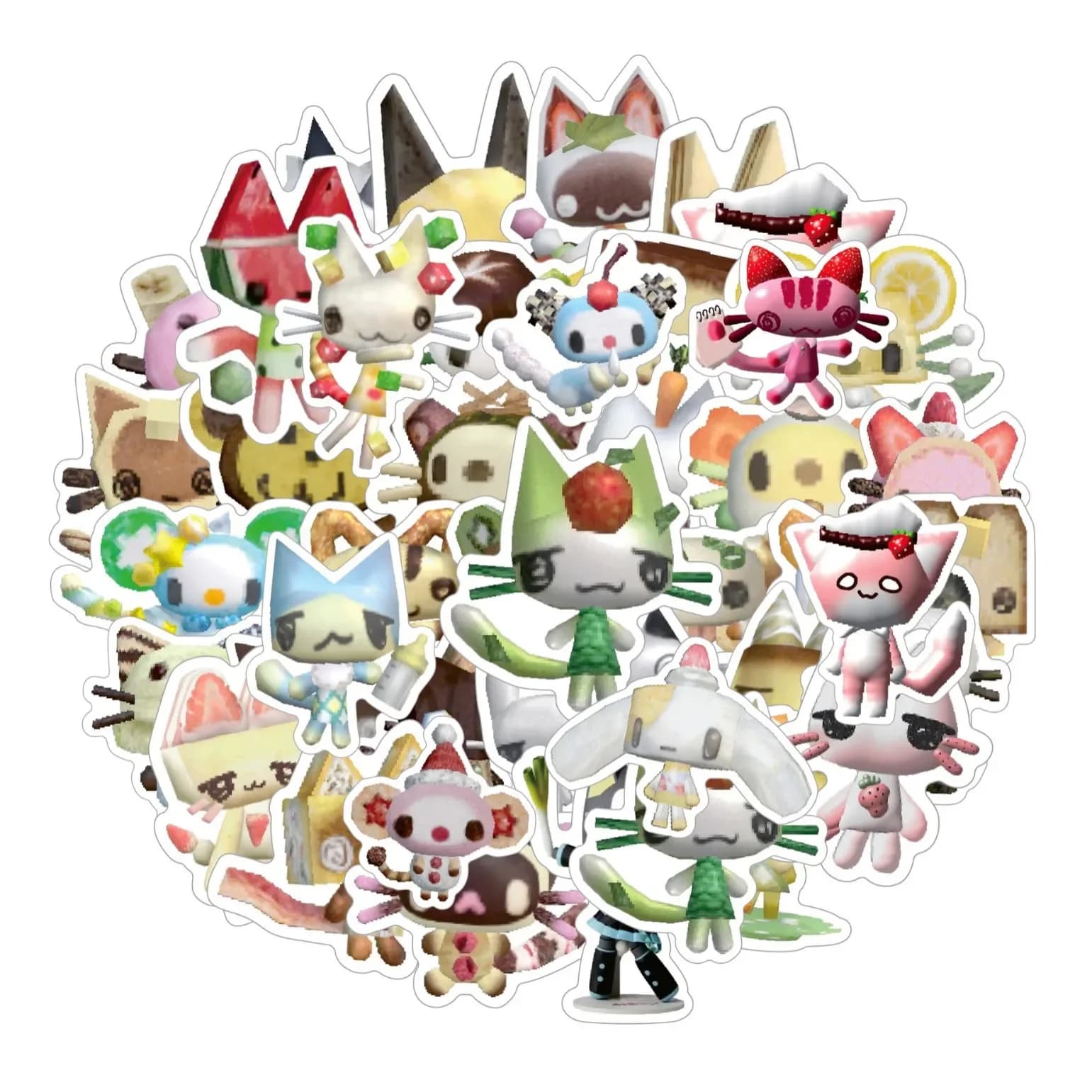 50 pezzi cartone animato Kawaii Inoue Toro divertente simpatico gatto graffiti adesivo decorativo scrapbook laptop bagaglio decalcomania giocattolo per bambini regalo