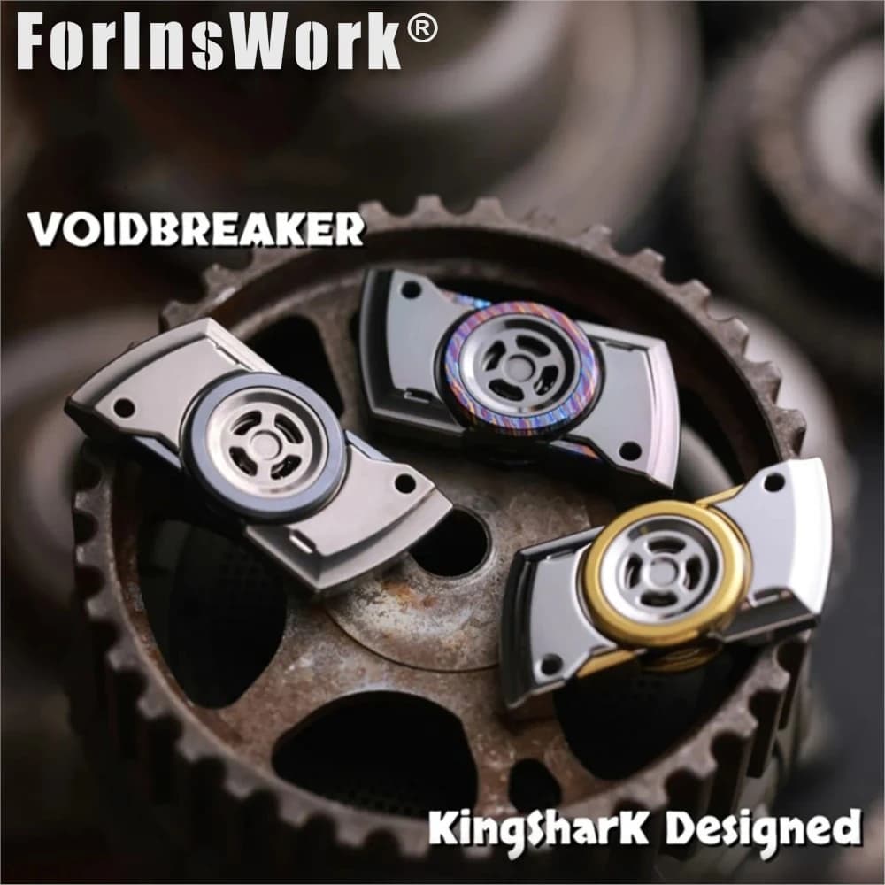 ACEdc VOIDBREAKER Fidget Spinner in Metallo, Antistress e Antiansia, Giocattolo per Concentrazione per Bambini e Adulti, EDC