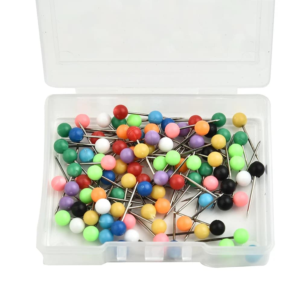 100 pcs/box Rig Safe replacement pin Carp Fishing Rigs Box Line Winder Pin Round Head Big PinRound Head Fishing Thumbtack accessories