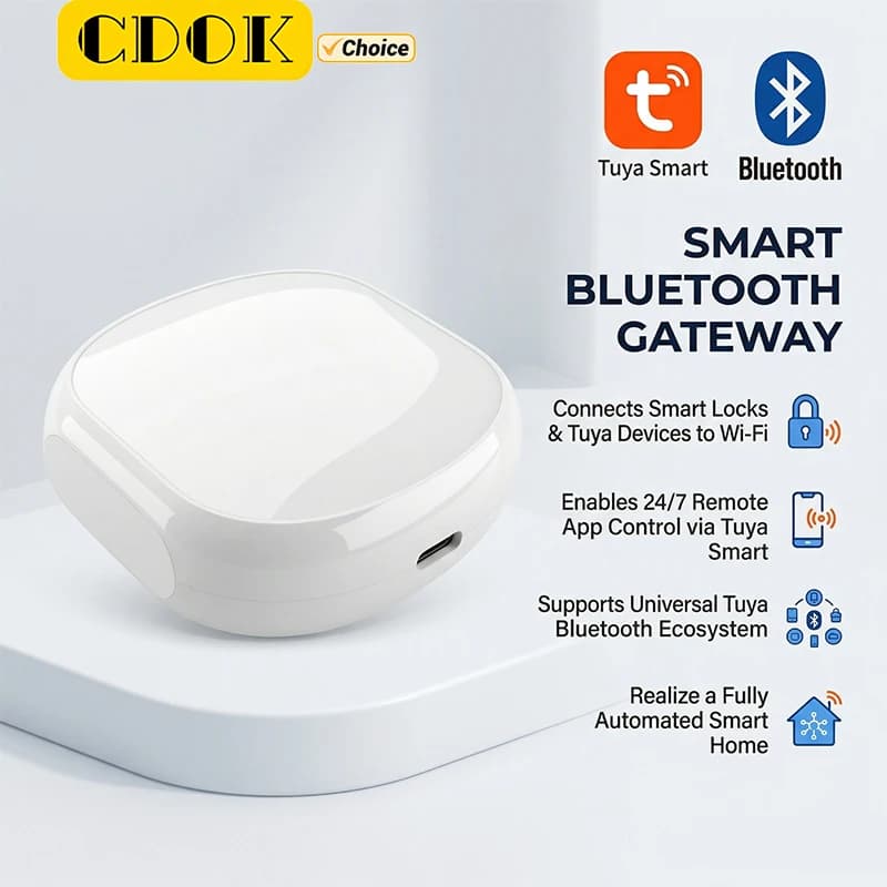 CDOK GW003 Gateway Tuya, Gateway WiFi 2.4G, Gateway per Serrature Intelligenti