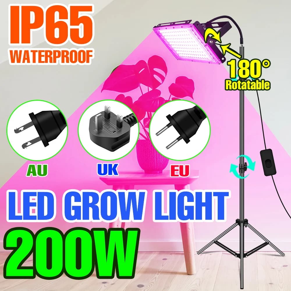 200W Full Spectrum LED Plant Grow Light Indoor Flower Seeds Hydroponic LED Phyto Lamp to plant vegetables greenhouse curtains
