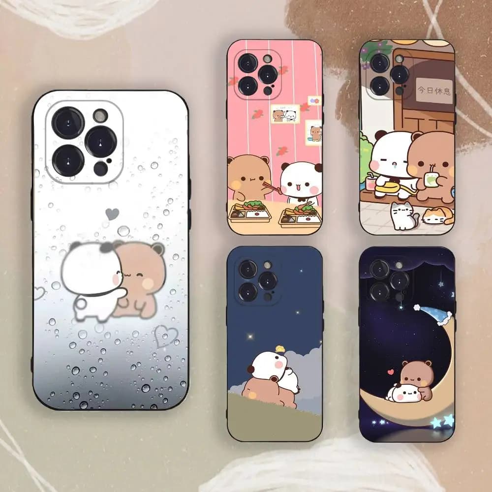 Cover per telefono D-DUDU B-BUBU per iPhone 17, 16, 15, 14, 13, 12, 11, Pro, X, Xs, MAX, Plus in TPU morbido e delicato sulla pelle