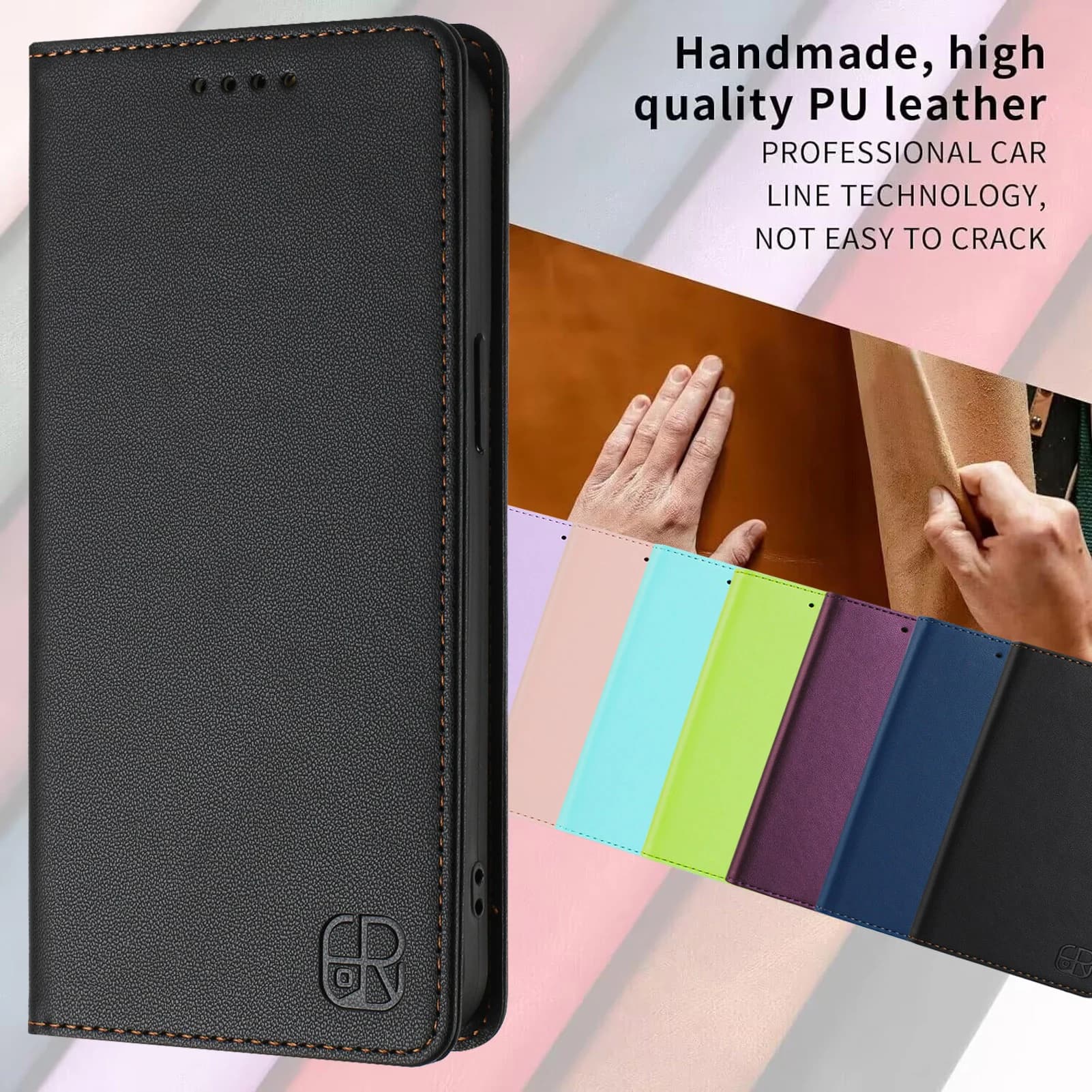 Custodia Magnetica Anti-RFID in Pelle con 2 Scomparti per Carte per itel CITY 100 Power 70 A95 A90 A80 A58 Lite A50 A49 Play A48 A23 A18