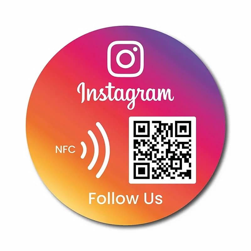 Targa personalizzata con codice QR e NFC: Segnaletica in acrilico per social media (Instagram, Google Review, Facebook) - Decorazioni aziendali