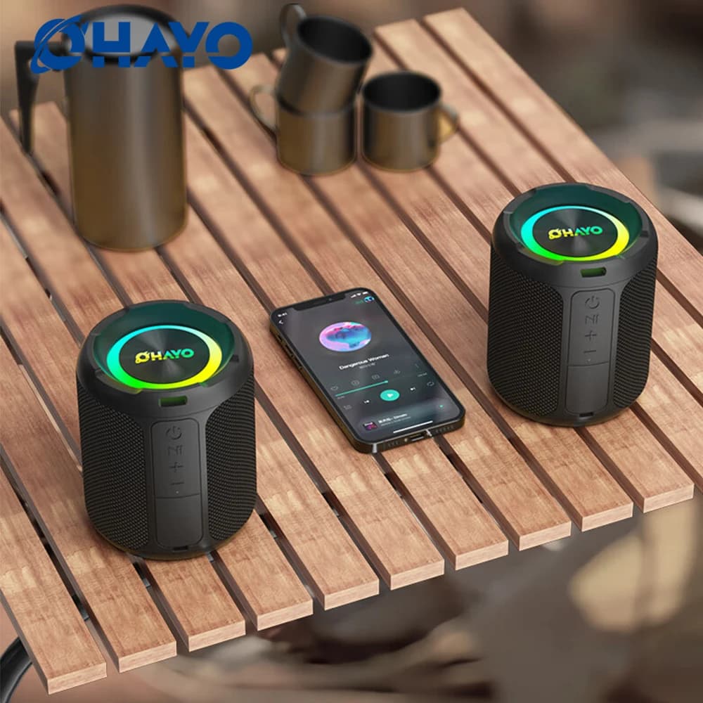 Altoparlante Bluetooth Ohayo, altoparlante portatile impermeabile IPX7 Bluetooth wireless forte con doppia bobina vocale, bassi profondi, 40 W 360 ° Suono