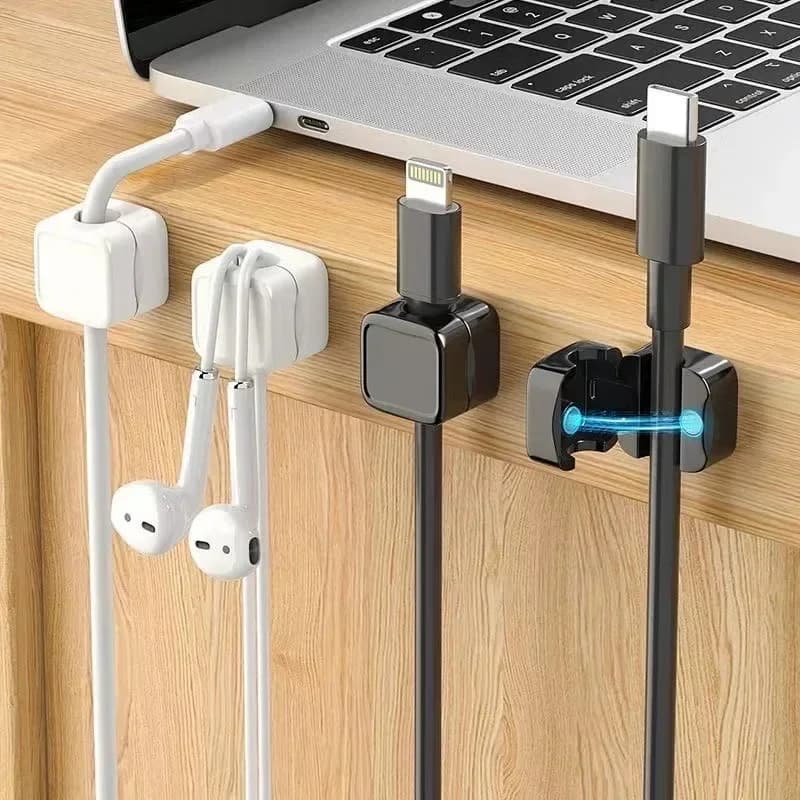 Clip magnetiche per cavi da 36/16/8/4 pezzi, supporto per cavi regolabile e liscio, organizer per cavi sotto la scrivania, gestione cavi, fermacavi.