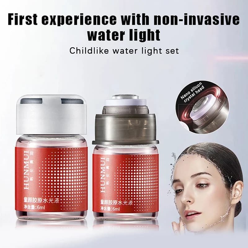 1/2 Pezzi Siero Viso Correttore Anti-Rughe con Nano Microaghi, Essenza di Collagene, Lozione Idratante ad Alta Efficienza