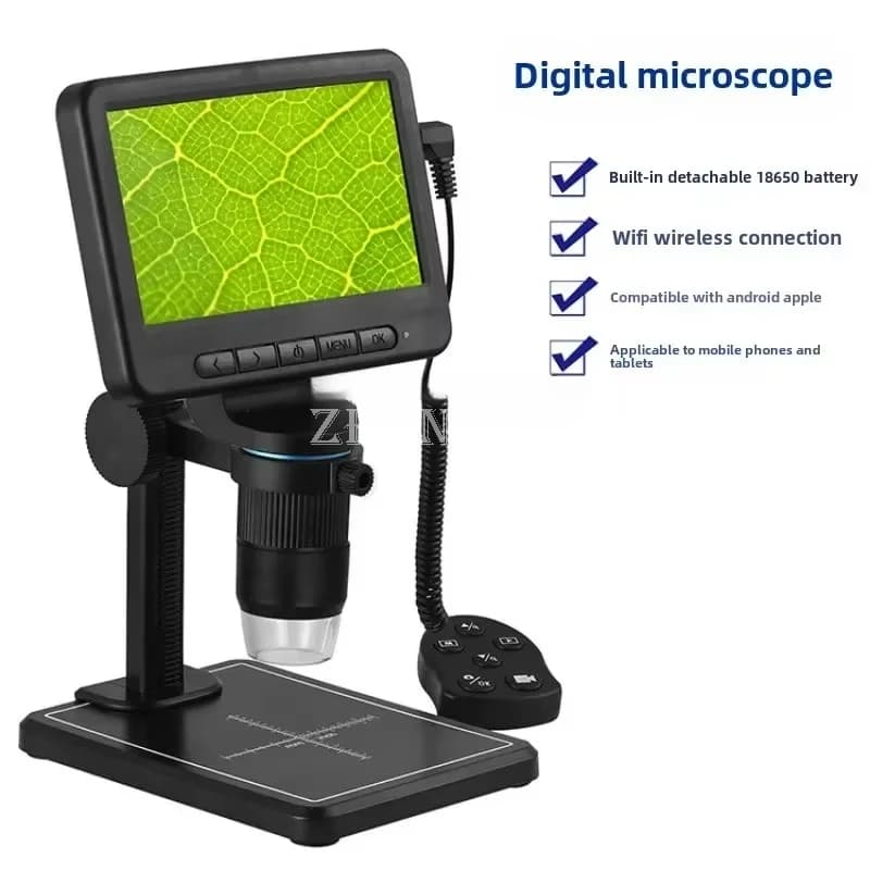 Microscopio elettronico da 1000 volte con schermo da 5 pollici ad alta definizione da 2 milioni