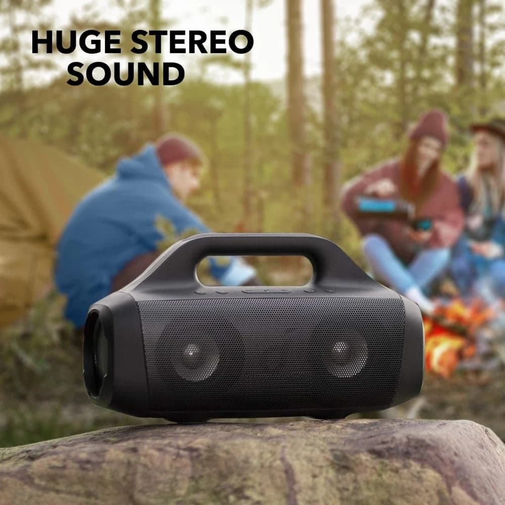 Altoparlante Bluetooth Impermeabile con Driver in Titanio, Tecnologia BassUp, 24 Ore di Riproduzione, IPX7, Maniglia Integrata, Altoparlante per Esterni