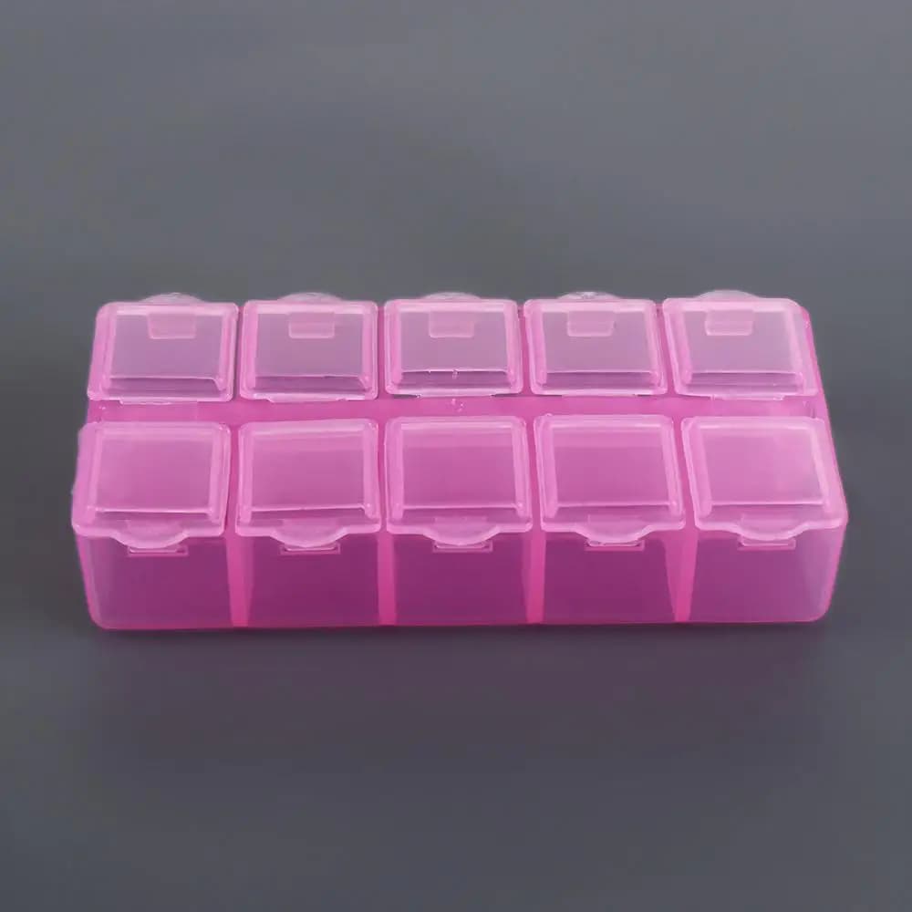 Fishing Tackles Transparent Bead Organizer Plastic Pink Plastic Box Organizer Rectangle Transparent Jewelry Box Table