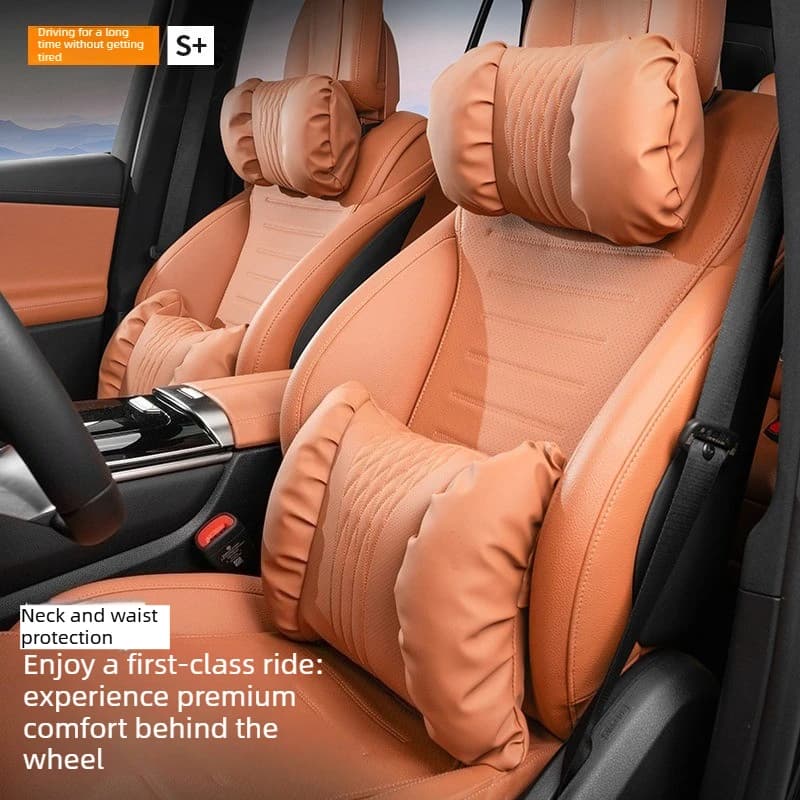 Car Headrest Lumbar Support Pillow Breathable Punching Foam Car Seat Neck Shoulder Cushion for Auto Interior Accessories