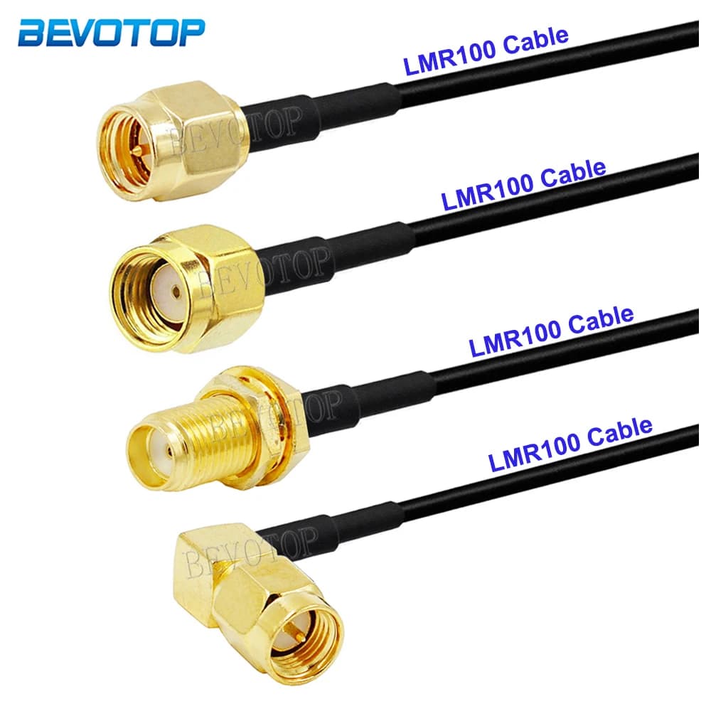 1PCS LMR100 Cable SMA to SMA Male/Female Connector 50 Ohm LMR-100 RF Coaxial Pigtail WIFI Antenna Extension Jumper Cable 5CM-20M