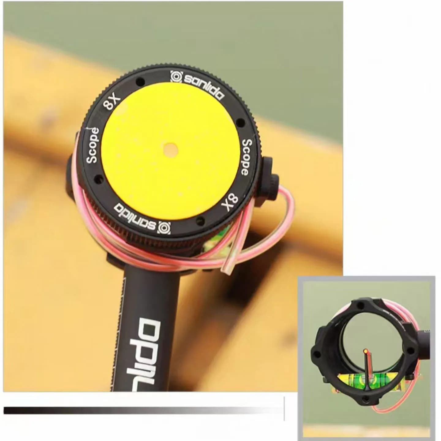 SANLIDA X10 Compound Bow Sight Scope Magnified Lens 6X 8X Professional Archery Accessories Target Competition Shooting Hunting