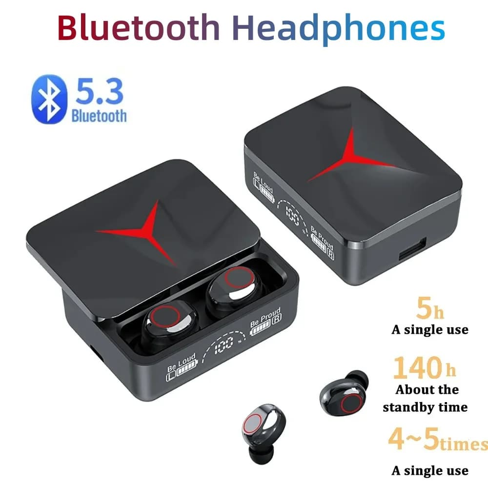 TWS Wireless Bluetooth 5.3 Touch Control Noise Cancellation Music Sports Audio HiFi Stereo Gaming Waterproof Headphones