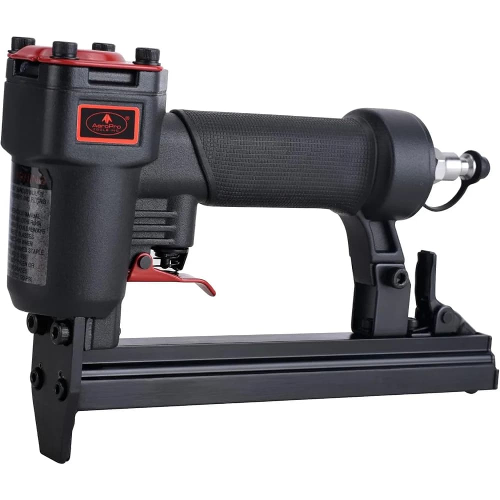 Pistola per punti metallici pneumatica Cucitrice ad aria calibro 22 Corona da 3/8 pollici Graffette per tappezzeria da 1/4 a 5/8 pollici per tappezzeria Lavorazione del legno Fai da te