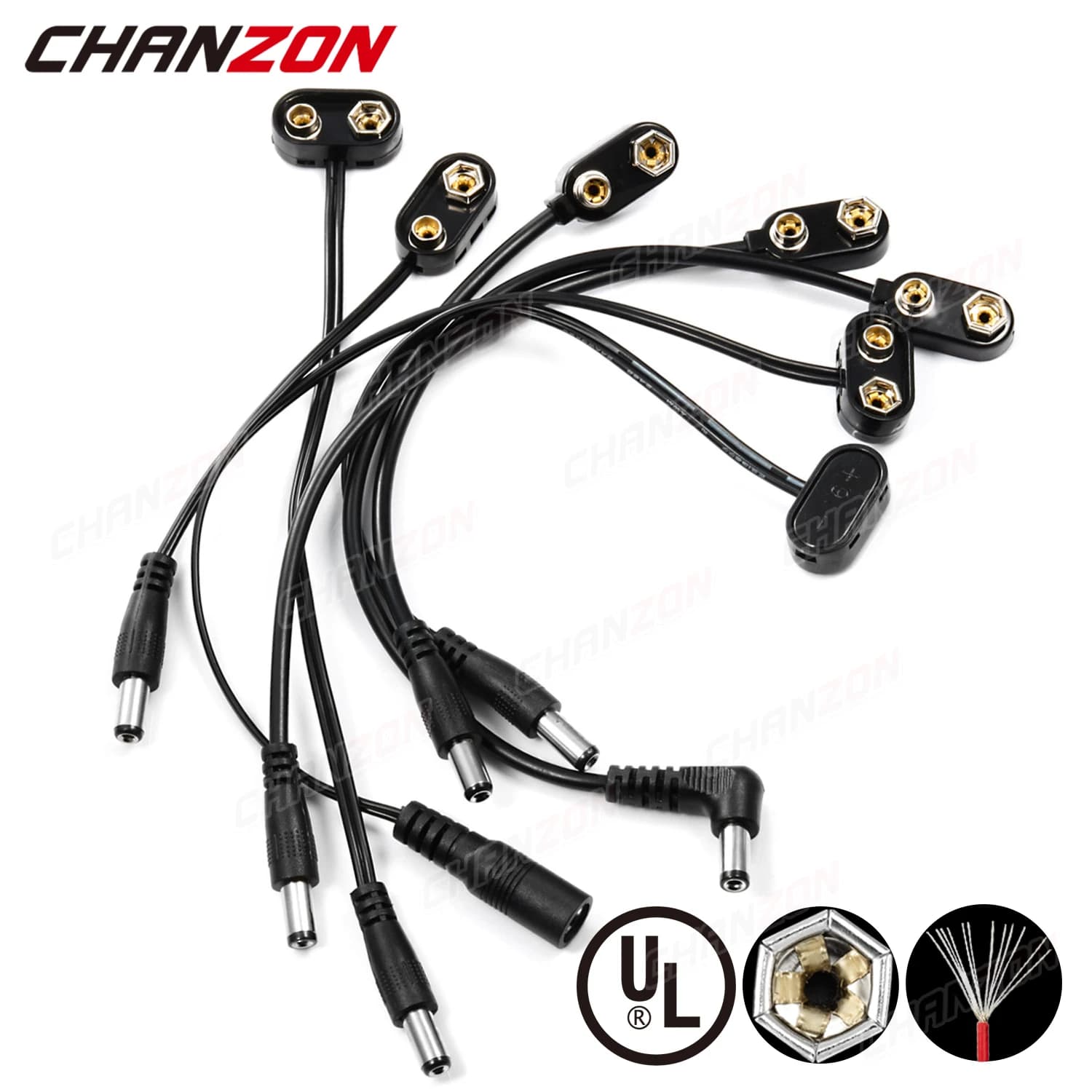 5 pz 9 V Batteria Clip di Alimentazione DC Connettore Jack Maschio Femmina Arduino Snap Adattatore Cavo Supporto 9 Volt Presa di Piombo Spina Barile
