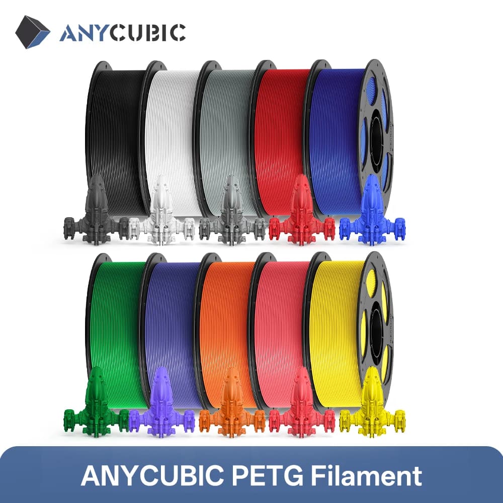 ANYCUBIC 10KG PETG 3D Printer Filament 1 kg/roll Multicolor 1.75mm Plastic 3D Printer Filament for 3D printer Kobra 2 FDM