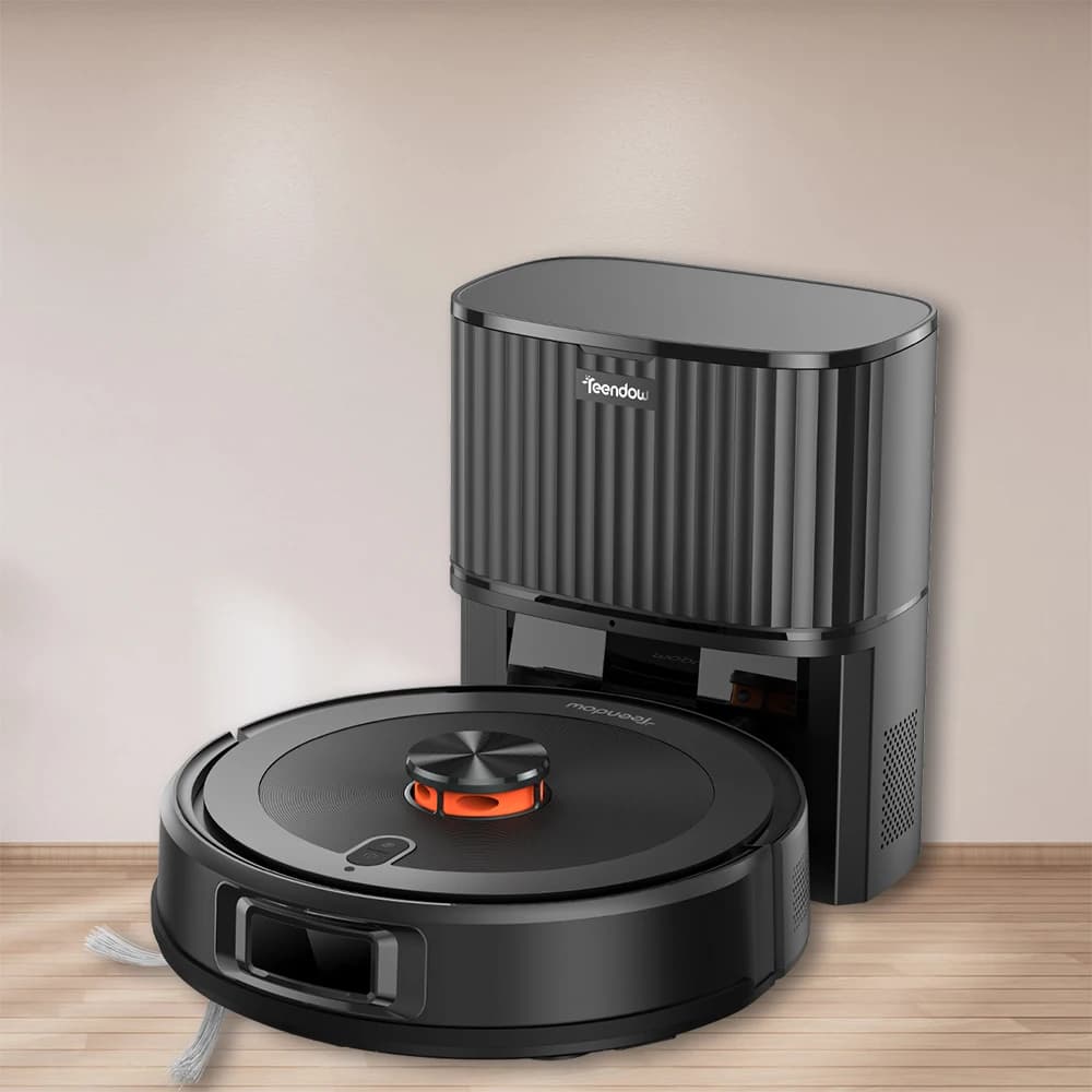 Teendow Robot Aspirapolvere Aspirapolvere robot LDS ultrasottile umido e secco per la casa