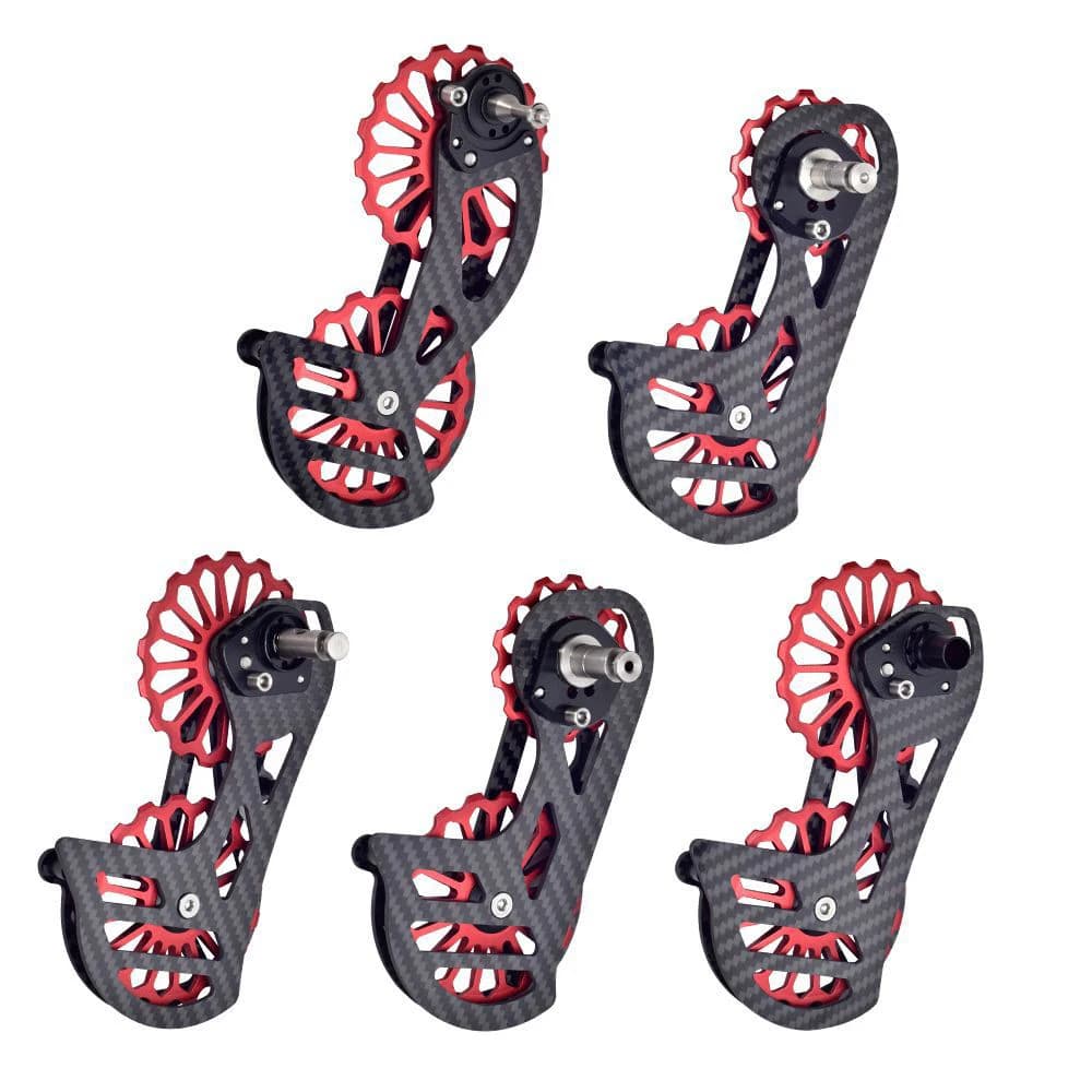 Deragliatore posteriore bici guida catena 13/17T cuscinetto in ceramica fibra di carbonio MTB Mountain Road puleggia per bicicletta per SRAM SHIMANO