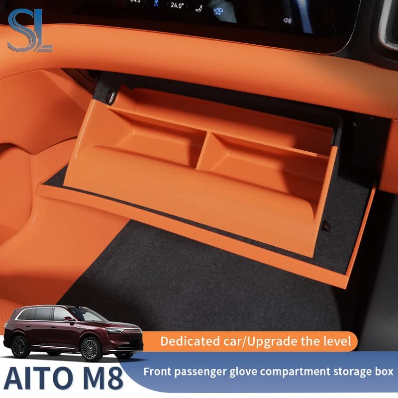 Per AITO M8 5/6 Sedile 2025 2026 Sedile del Passeggero Portaoggetti Scatola di Immagazzinaggio Riordino Organizzatore Del Telefono In Silicone Accessori Per Interni Auto