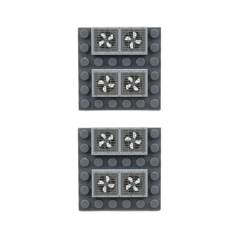 MOC 10 Pezzi Mattoncini 87079 con Stampa a Filo Metallico, Modello Ventola Doppia per Scarico, Set Costruzioni, Giocattolo Veicolo Carro Armato, Regalo per Bambini