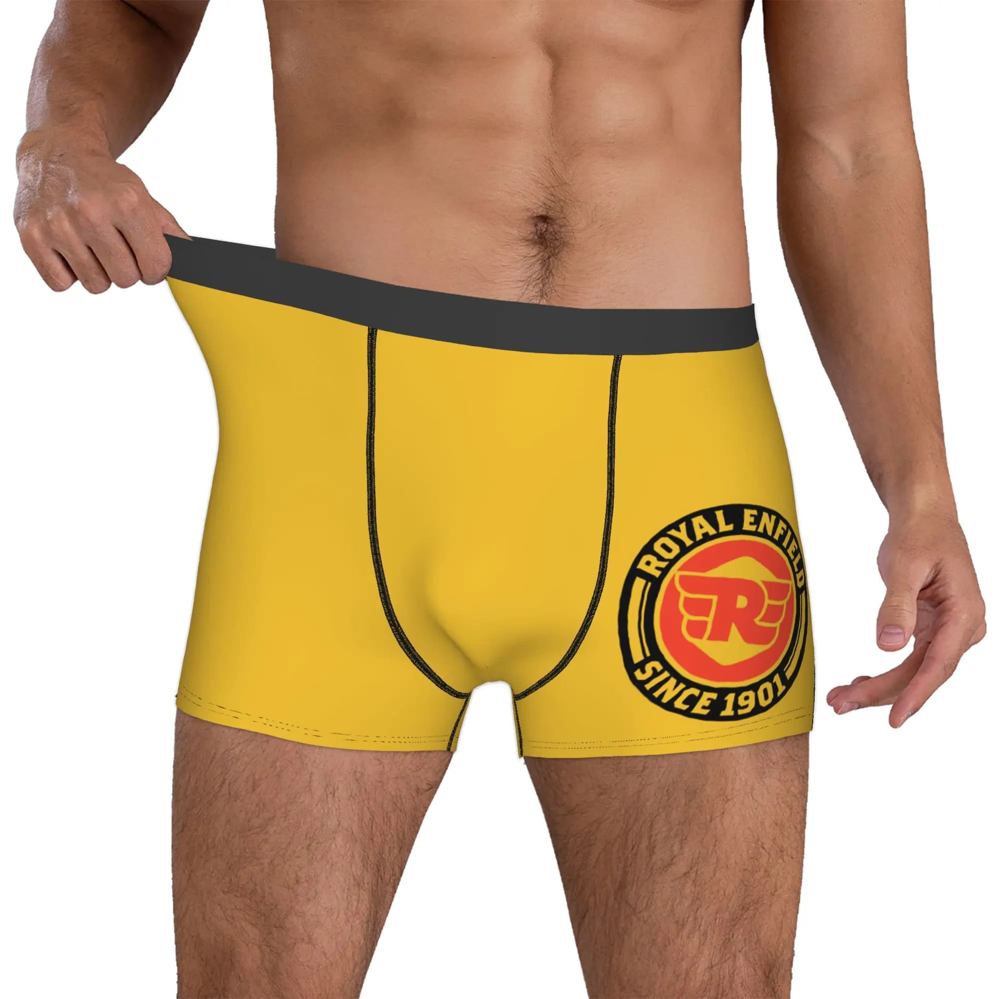 Custom Royal Enfields Bicycles Cycling Underwear Men Stretch Motorcycle Race Boxer Briefs Shorts Panties Soft For Male