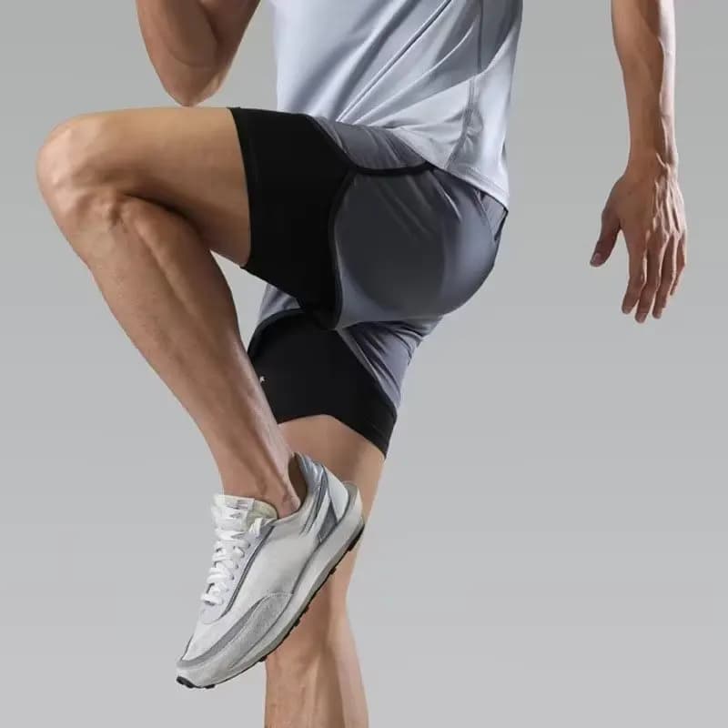 Summer men's dual-use sports shorts, breathable quick-dry casual sportswear, double-layer design, suitable for running, S-5XL