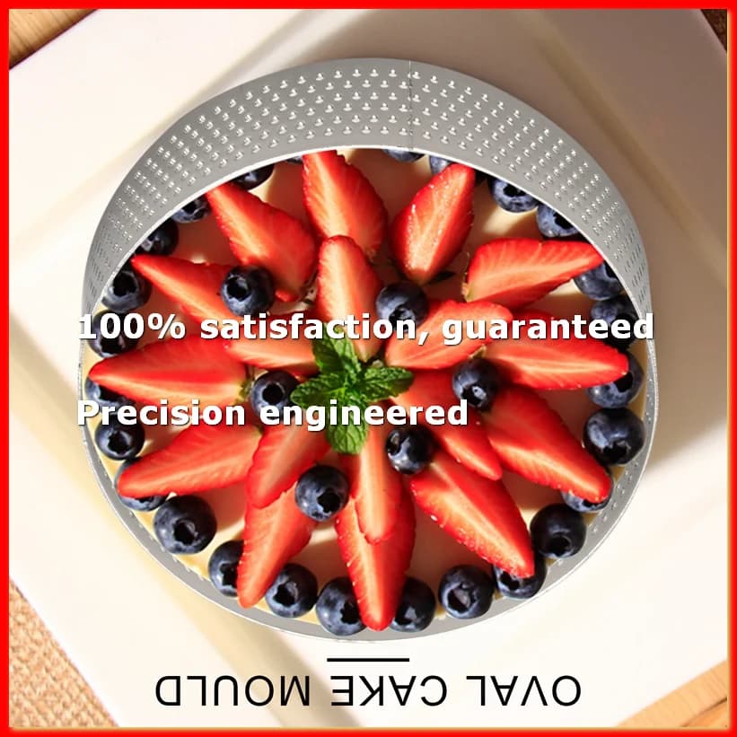 5Pcs Circular Stainless Steel Tart Ring French Dessert Perforation Mold Mousse Fruit Pie Quiche Cake Cheese Baking Mould-A73M