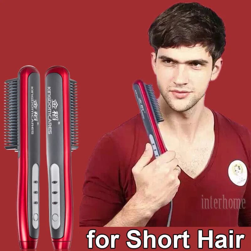 Ceramic Ion Hair & Barba Plate, Styling and Drying Electric Brush, Anti-scotting Ion Styling Tool
