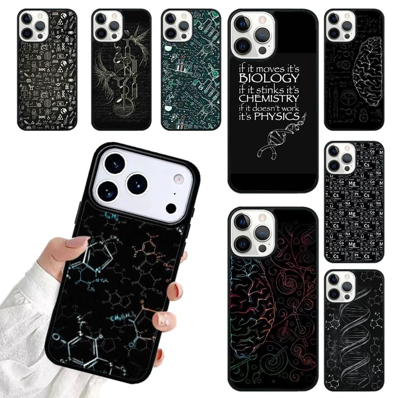 Biology and Chemistry Phone Case For iPhone 17 16 15 14 13 12 11 Pro Max 17air Shockproof Cover Fundas