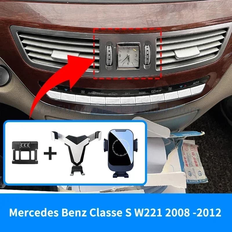 Phone Holder For Mercedes Benz Classe S W221 2008-2011 2012 Air Vent Mount Mobile Support GPS Stand Bracket Car Accessories