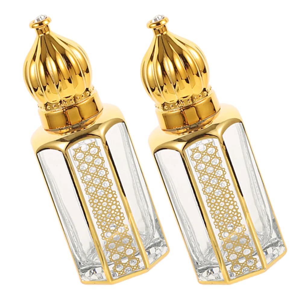 2Pcs Essential Oil Roller Bottles Refillable Perfume Containers Portable Travel Roll on Bottles for